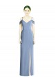 Soft Chiffon Open Back Long Off the Shoulder A-Line Formal Evening Gown / Bridesmaid Dress Sudbury