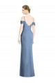 Soft Chiffon Open Back Long Off the Shoulder A-Line Formal Evening Gown / Bridesmaid Dress Sudbury