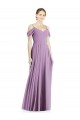 Soft Chiffon Open Back Long Off the Shoulder A-Line Semi Formal Evening Dress / Bridesmaid Dress Sudbury