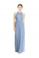Chiffon Long Halter Neck A-Line Wedding Party Dress Sudbury