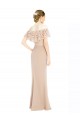 Soft Chiffon & Lace Long Off the Shoulder Champagne A-Line Prom Dress / Bridesmaid Dress Sudbury