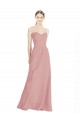Soft Chiffon Low Back Long Sweetheart Dusty Pink A-Line Bridesmaid Dress / Formal Dress Sudbury