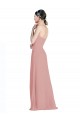 Soft Chiffon Low Back Long Sweetheart Dusty Pink A-Line Bridesmaid Dress / Formal Dress Sudbury