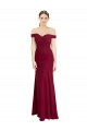 Soft Chiffon Long Off the Shoulder Mermaid Black Tie Prom Dress / Bridesmaid Dress Sudbury
