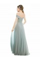 Soft Chiffon & Lace Long Off the Shoulder Sea Glass A-Line Bridesmaid Dress Sudbury