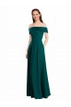 Soft Chiffon Long Off the Shoulder Hunter A-Line Bridesmaid Dress Sudbury