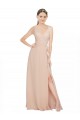 Luxe Chiffon Long V-Neck A-Line Bridesmaid Dress / Evening Dress Sudbury
