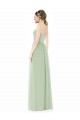 Soft Chiffon Low Back Long Sweetheart Sage A-Line Semi Formal Evening Dress / Bridesmaid Dress Sudbury