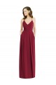Soft Chiffon Open Back Long Spaghetti Straps A-Line Semi Formal Evening Dress / Bridesmaid Dress Sudbury