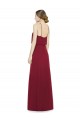 Soft Chiffon Open Back Long Halter Neck Burgundy A-Line Bridesmaid Dress Sudbury
