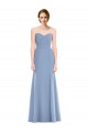 Soft Chiffon Long Sweetheart Dusty Blue Mermaid Bridesmaid Dress Sudbury