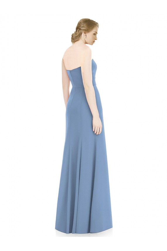 Soft Chiffon Long Sweetheart Dusty Blue Mermaid Bridesmaid Dress Sudbury