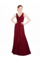 Chiffon Long V-Neck A-Line Bridesmaid Dress / Evening Dress Sudbury