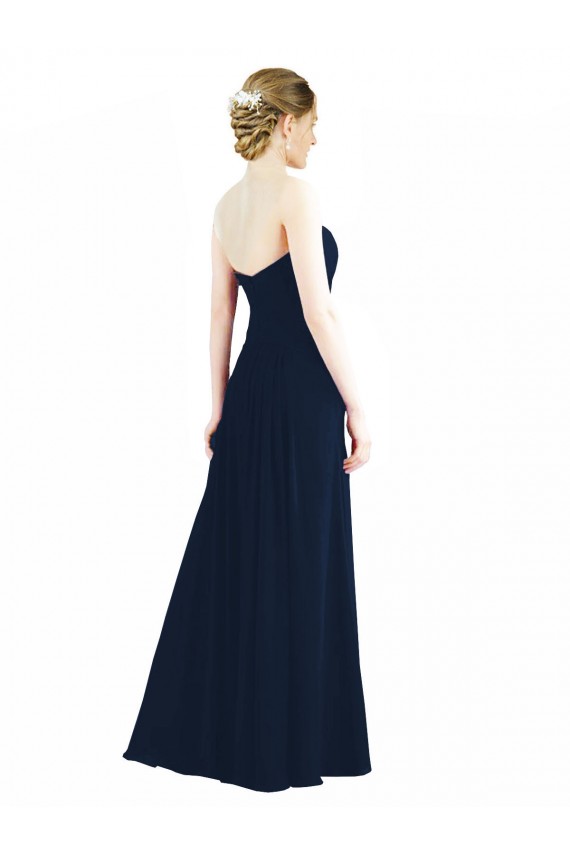 Soft Chiffon Long Sweetheart Smoke Green A-Line Bridesmaid Dress Sudbury