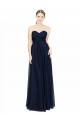 Chiffon Low Back Long Sweetheart Dark Navy A-Line Bridesmaid Dress / Evening Dress Sudbury
