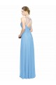 Chiffon Keyhole Back Long Spaghetti Straps A-Line Bridesmaid Dress / Evening Dress Sudbury