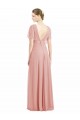 Soft Chiffon V-Back Long V-Neck Bliss Pink A-Line Bridesmaid Dress / Formal Dress Sudbury