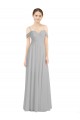Lxue Chiffon Low Back Long Off the Shoulder A-Line Bridesmaid Dress Sudbury