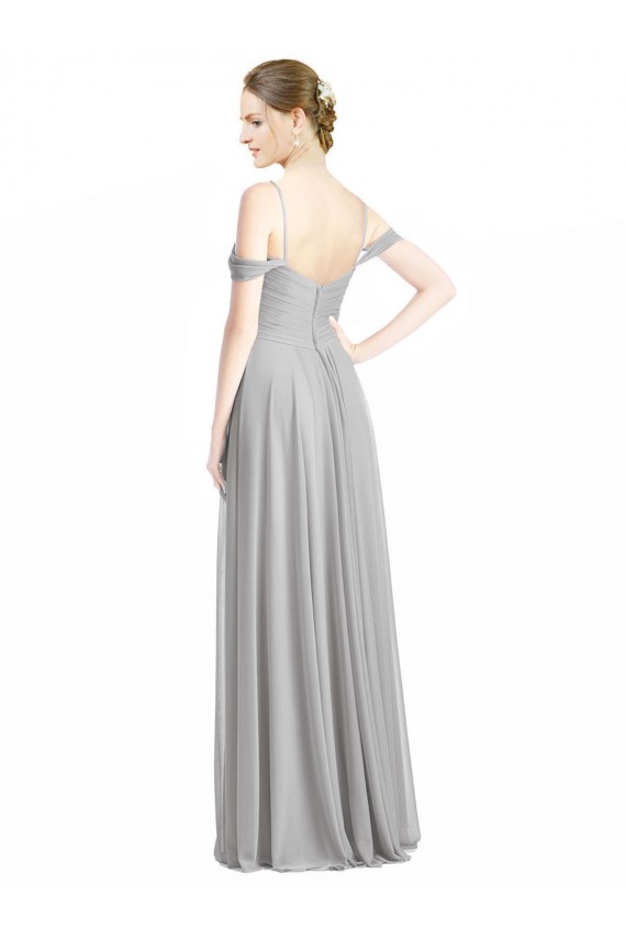 Lxue Chiffon Low Back Long Off the Shoulder A-Line Bridesmaid Dress Sudbury