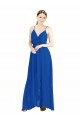 Luxe Chiffon Open Back Long Spaghetti Straps A-Line Bridesmaid Dress Sudbury