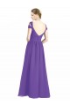 Soft Chiffon Open Back Long Off the Shoulder Purple A-Line Bridesmaid Dress Sudbury