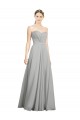 Soft Chiffon Open Back Long Sweetheart A-Line Bridesmaid Dresses Sudbury