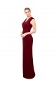 Soft Chiffon Keyhole Back Long V-Neck Mermaid Prom Dress / Bridesmaid Dress Sudbury