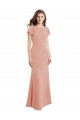 Soft Chiffon Low Back Long Boat Neck Mermaid Prom Dress / Bridesmaid Dress Sudbury