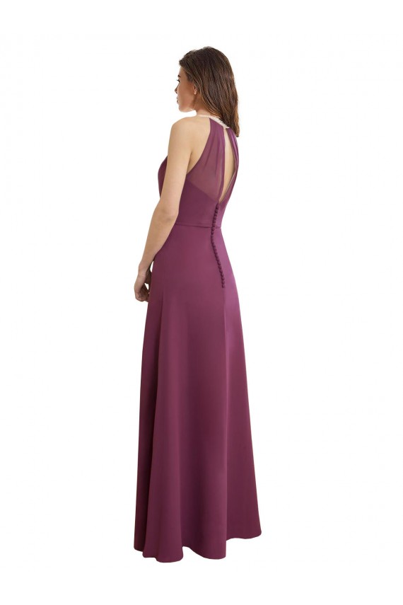 Chiffon Keyhole Back Long Sweetheart A-Line Bridesmaid Dress / Evening Gowns Sudbury