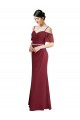 Soft Chiffon Low Back Long Spaghetti Straps Burgundy A-Line Bridesmaid Dress Sudbury