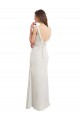 Soft Chiffon & Satin V-Back Long Boat Neck Mermaid Bridesmaid Dress Sudbury
