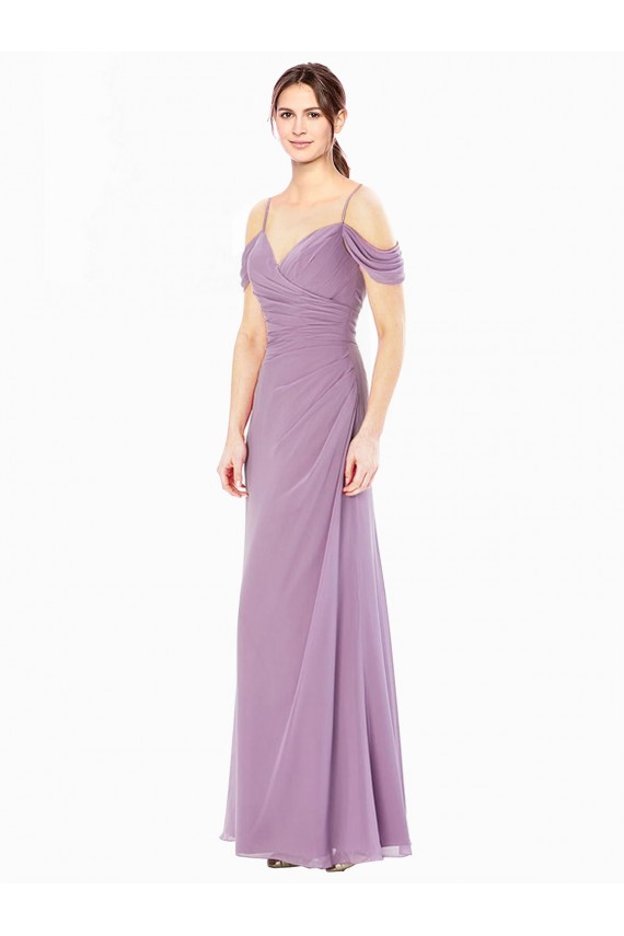 Soft Chiffon Long Off the Shoulder Sheath Bridesmaid Dress / Formal Dress Sudbury