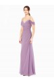 Soft Chiffon Long Off the Shoulder Sheath Bridesmaid Dress / Formal Dress Sudbury