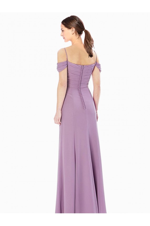 Soft Chiffon Long Off the Shoulder Sheath Bridesmaid Dress / Formal Dress Sudbury