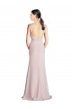 Soft Chiffon Open Back Long Halter Neck Sheath Bridesmaid Dress Sudbury