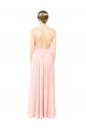 Soft Chiffon Open Back Long Halter Neck Pink A-Line Formal Dress / Bridesmaid Dress Sudbury