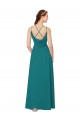 Soft Chiffon Criss Cross Back Long High Neck Sheath Bridesmaid Dress Sudbury