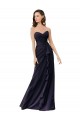 Soft Chiffon Long Sweetheart Dark Navy Sheath Bridesmaid Dress Sudbury