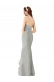 Soft Chiffon Long Sweetheart Dark Navy Sheath Bridesmaid Dress Sudbury