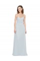 Soft Chiffon Long Spaghetti Straps Frost A-Line Bridesmaid Dress Sudbury
