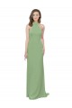 Soft Chiffon Long Halter Neck Seagrass A-Line Formal Dress / Bridesmaid Dress Sudbury