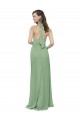 Soft Chiffon Long Halter Neck Seagrass A-Line Formal Dress / Bridesmaid Dress Sudbury