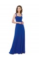 Soft Chiffon Long Square Neck Royal Blue A-Line Bridesmaid Dress Sudbury
