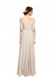 Soft Chiffon Long V-Neck Cream Pink A-Line Formal Dress / Bridesmaid Dress Sudbury