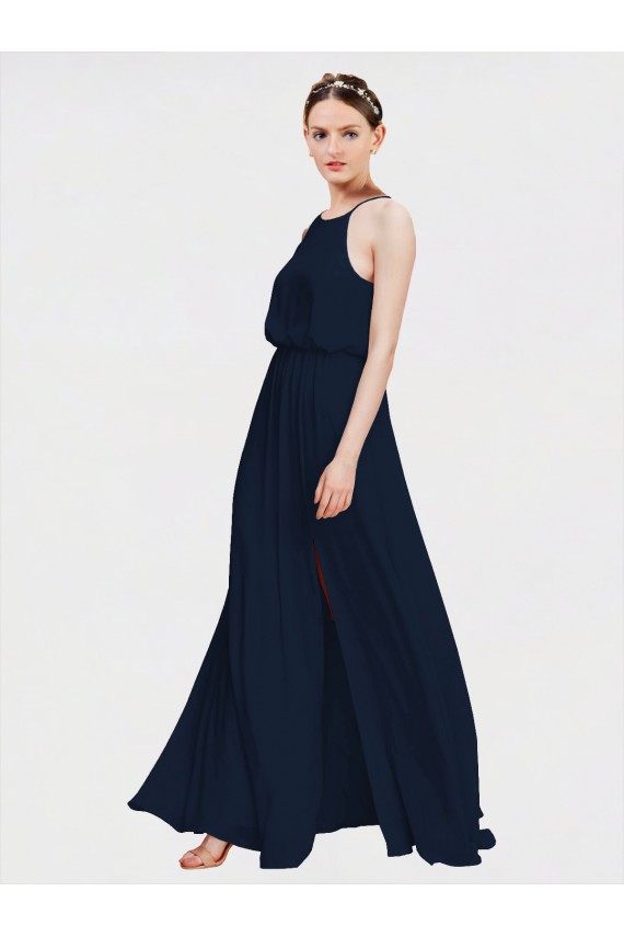 Chiffon Long Floor Length Halter Neck A-Line Formal Dress / Bridesmaid Dress Sudbury
