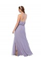 Chiffon Criss Cross Open Back Long Halter Neck A-Line Bridesmaid Dress / Evening Dress Sudbury