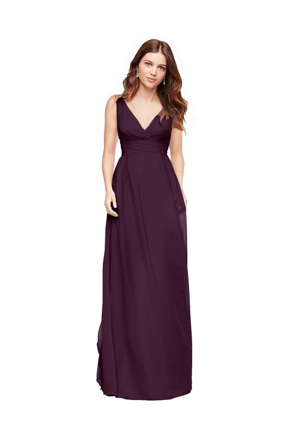 Chiffon Long V-Neck A-Line Evening Gowns / Bridesmaid Dresses Sudbury