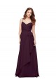 Soft Chiffon Long V-Neck Grape A-Line Bridesmaid Dress / Formal Dress Sudbury