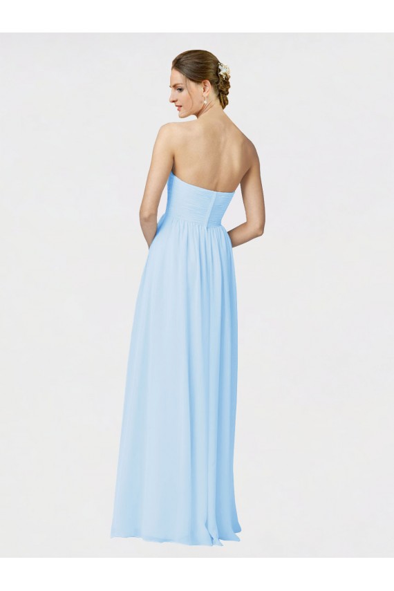 Soft Chiffon Sleeveless Sweetheart Light Sky Blue A-Line Formal Dress / Bridesmaid Dress Sudbury