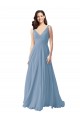 Chiffon Long V-Neck A-Line Wedding Party Dress Sudbury